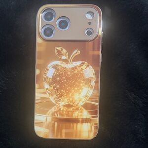 Gold Apple Design Phone Case